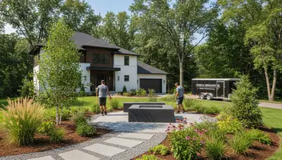 Milwaukee, WI landscaping service maintaining a healthy lawn for a residential property