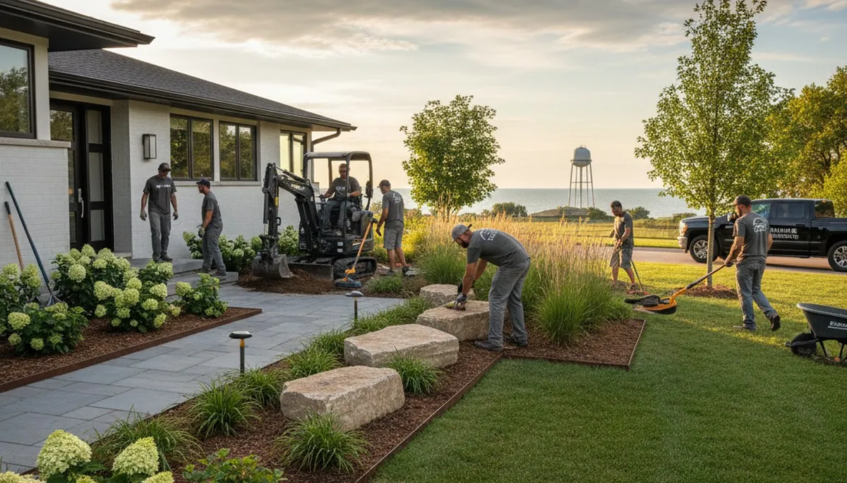 Landscaping service in Milwaukee, WI providing professional lawn care for residential properties