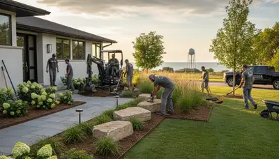 Landscaping service in Milwaukee, WI providing professional lawn care for residential properties