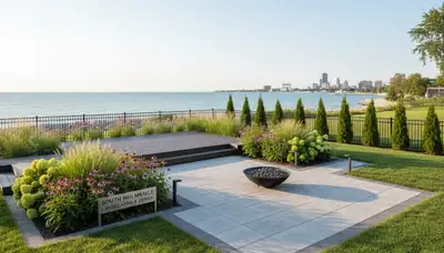 Landscaping crew providing lawn service in Milwaukee, WI