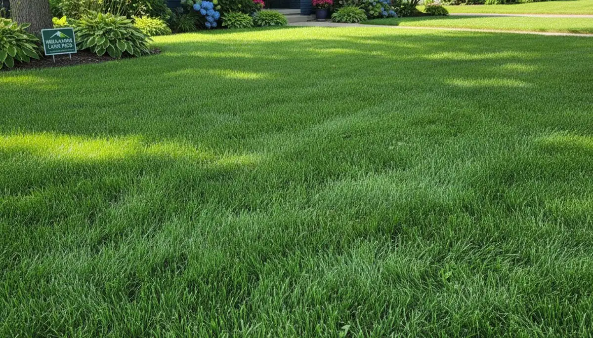Lush green residential lawn showing professional landscaping and turf care results in Milwaukee, WI